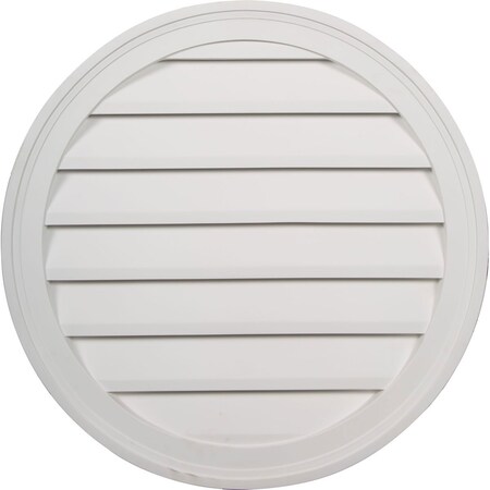Ekena Millwork Round Gable Vent Louver, Non-Functional, 24"W x 24"H x 1"P GVRO24D